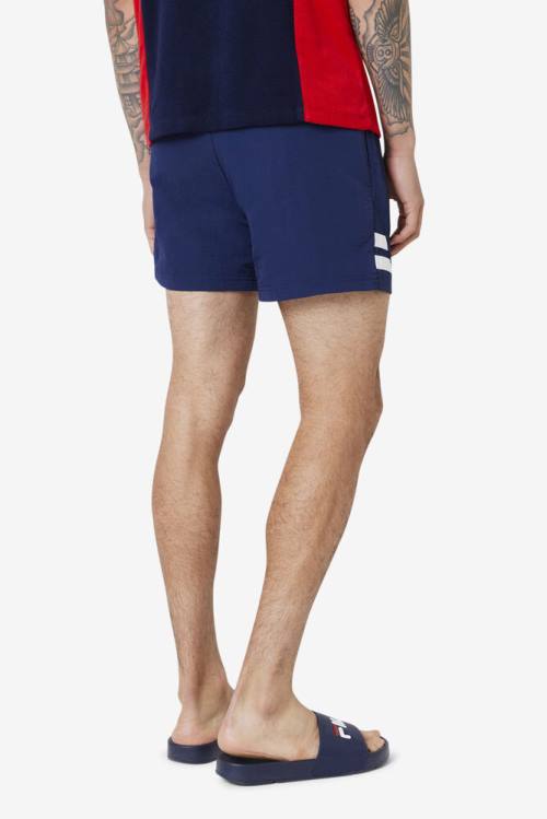 Navy / White Men's Fila Vantage Swim Shorts | Fila432CL