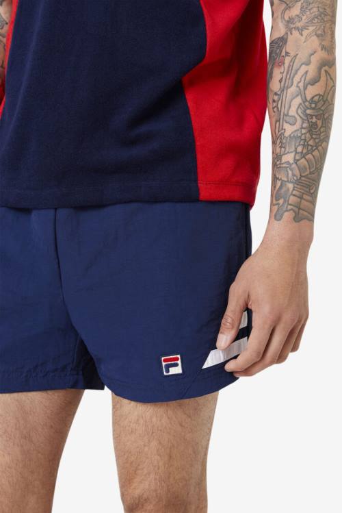 Navy / White Men's Fila Vantage Swim Shorts | Fila432CL