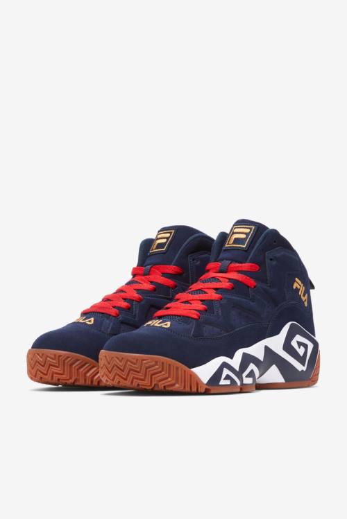 Navy / White / Metal Gold Men's Fila Mb Sneakers | Fila396DB