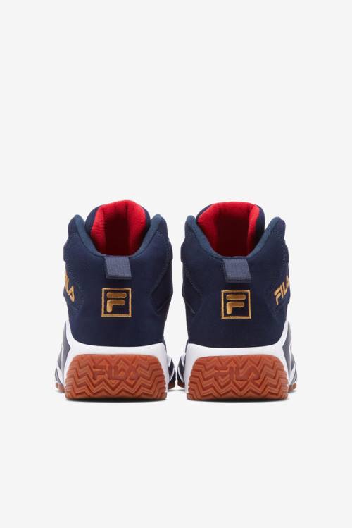 Navy / White / Metal Gold Men's Fila Mb Sneakers | Fila396DB