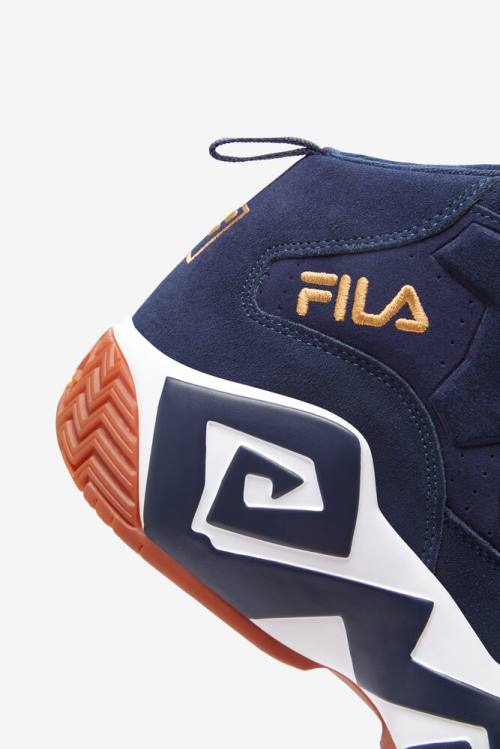 Navy / White / Metal Gold Men's Fila Mb Sneakers | Fila396DB