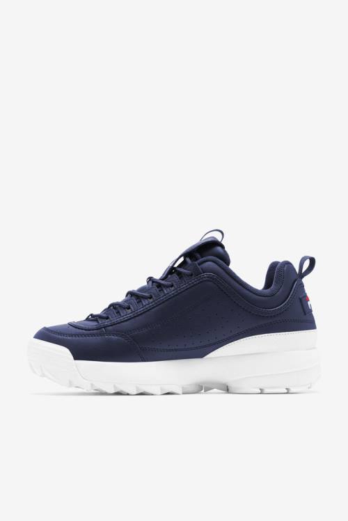 Navy / White / Red Men's Fila Disruptor 2 Premium Sneakers | Fila609UA