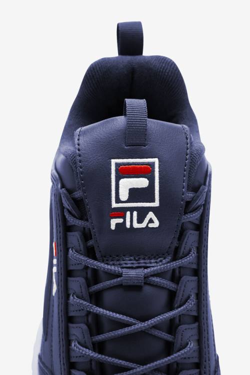 Navy / White / Red Men's Fila Disruptor 2 Premium Sneakers | Fila609UA