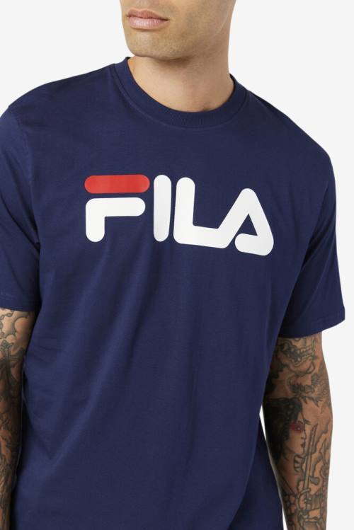 Navy / White / Red Men's Fila Eagle Tee T Shirts | Fila329YS