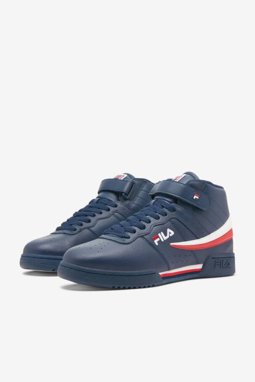 Navy / White / Red Men's Fila F-13 Sneakers | Fila408MC