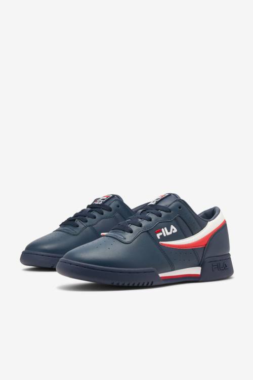 Navy / White / Red Men's Fila Original Fitness Sneakers | Fila081PK