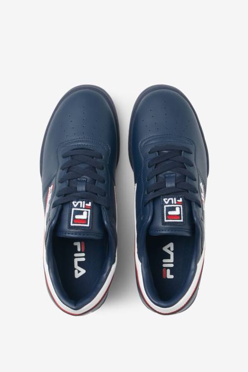 Navy / White / Red Men's Fila Original Fitness Sneakers | Fila081PK