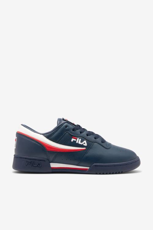 Navy / White / Red Men\'s Fila Original Fitness Sneakers | Fila081PK