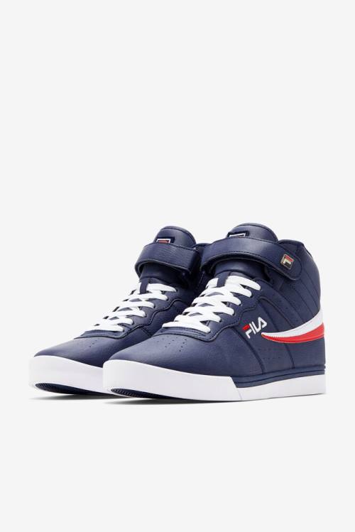 Navy / White / Red Men's Fila Vulc 13 Sneakers | Fila845KI