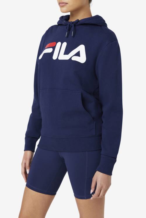 Navy / White Women's Fila Lucy Hoodie | Fila952OU