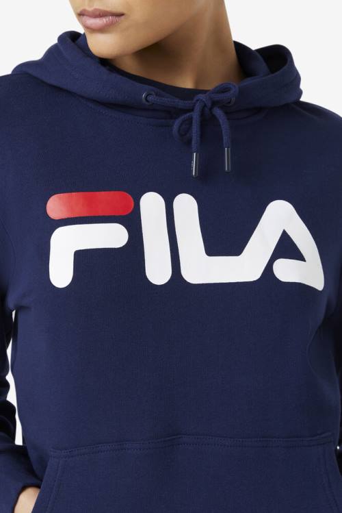 Navy / White Women's Fila Lucy Hoodie | Fila952OU