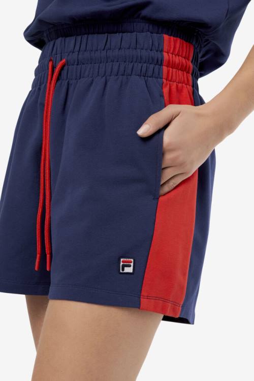 Navy Women's Fila Alivia Shorts | Fila296QY