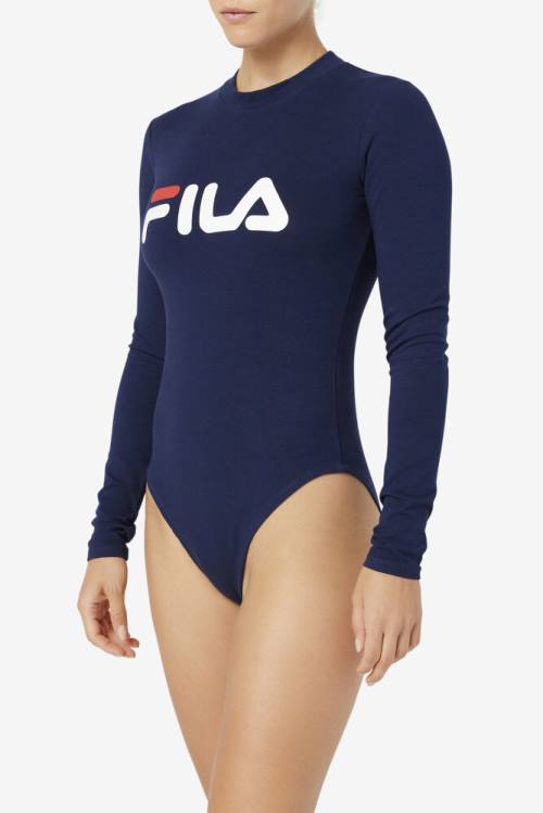 Navy Women's Fila Chaya Bodysuit | Fila201WT