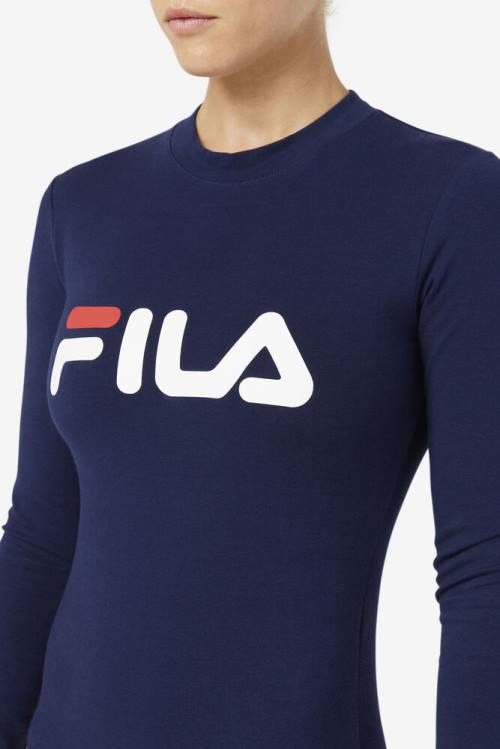 Navy Women's Fila Chaya Bodysuit | Fila201WT