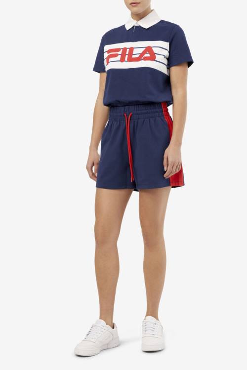 Navy Women's Fila Dakota Polo | Fila821KC