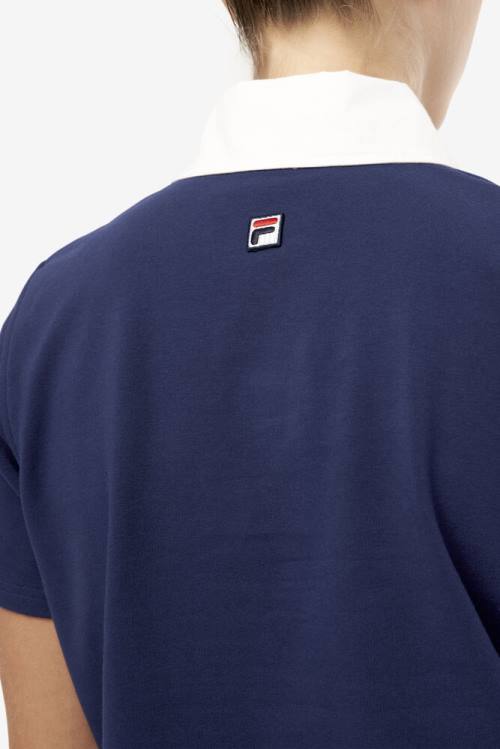 Navy Women's Fila Dakota Polo | Fila821KC