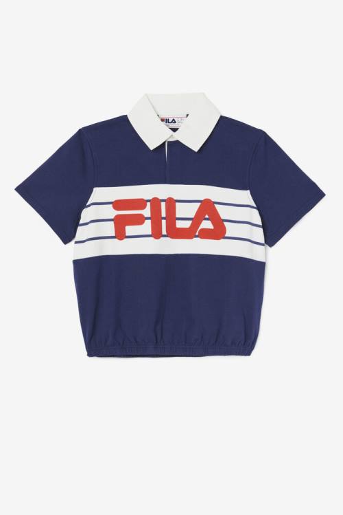 Navy Women\'s Fila Dakota Polo | Fila821KC