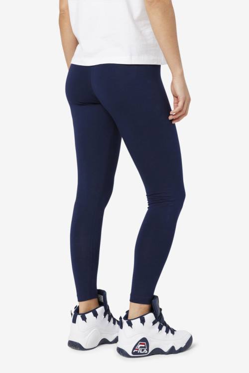 Navy Women's Fila Elora Leggings | Fila492MD