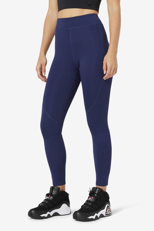 Navy Women's Fila Emerie Leggings | Fila132QC