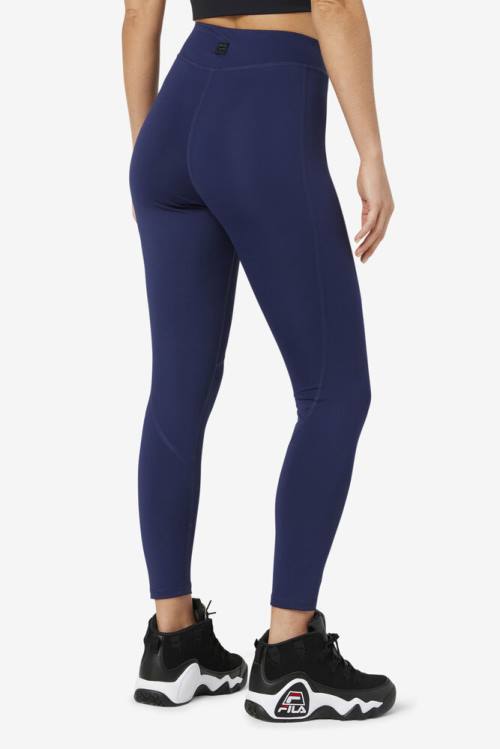 Navy Women's Fila Emerie Leggings | Fila132QC