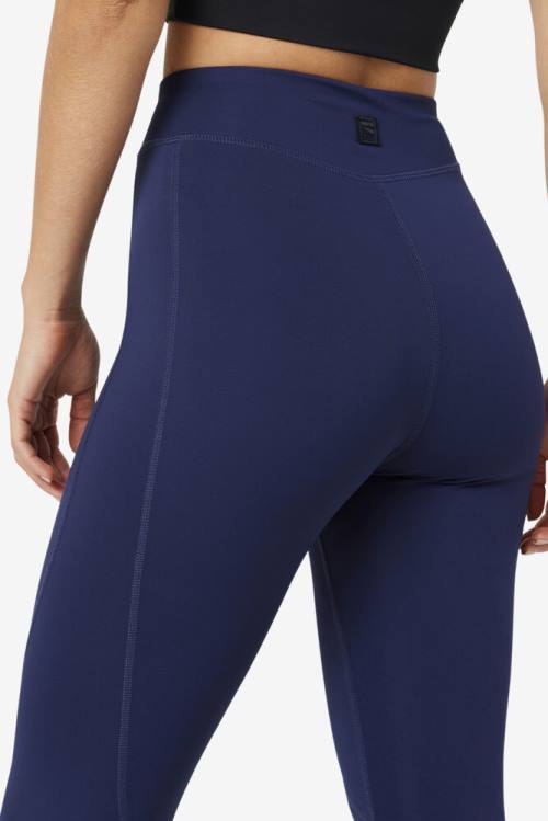 Navy Women's Fila Emerie Leggings | Fila132QC