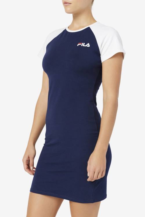 Navy Women's Fila Kyra Dress | Fila732RZ