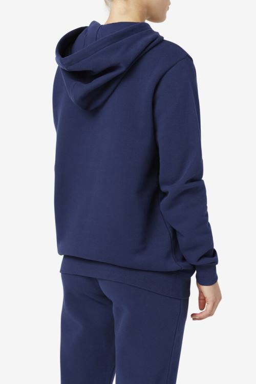 Navy Women's Fila Lylah Hoodie | Fila749AZ