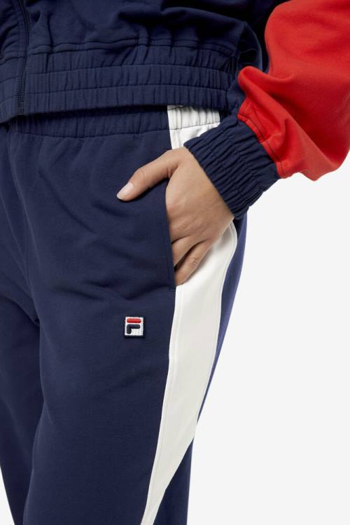 Navy Women's Fila Makayla Jogger Pants | Fila075HX