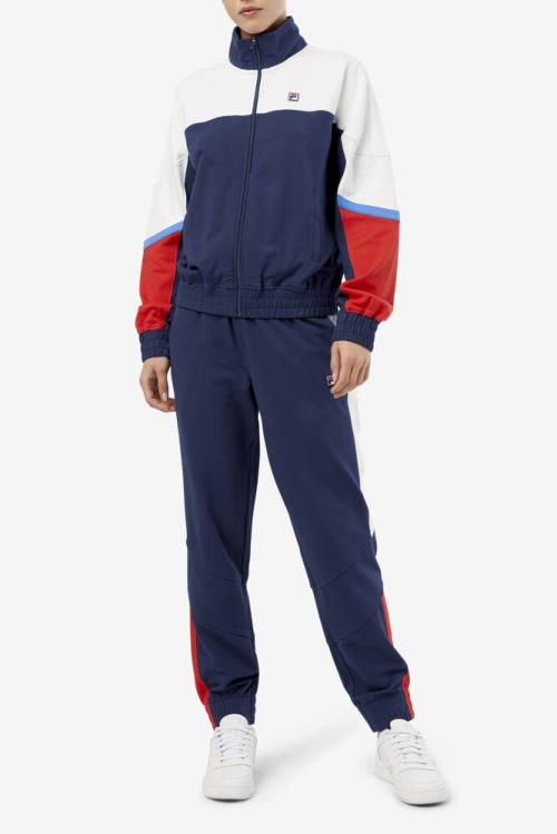 Navy Women's Fila Makayla Track Jackets | Fila742NV