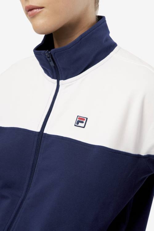 Navy Women's Fila Makayla Track Jackets | Fila742NV