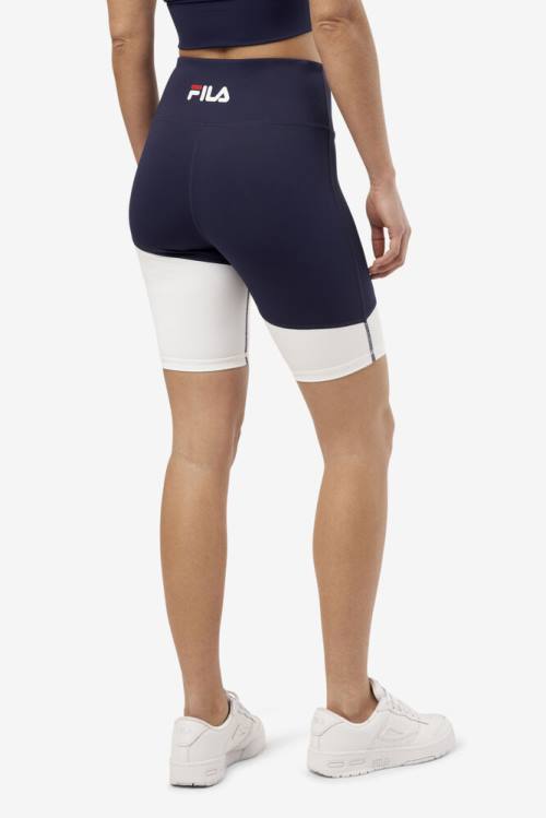 Navy Women's Fila Marley Bike Shorts | Fila124MH