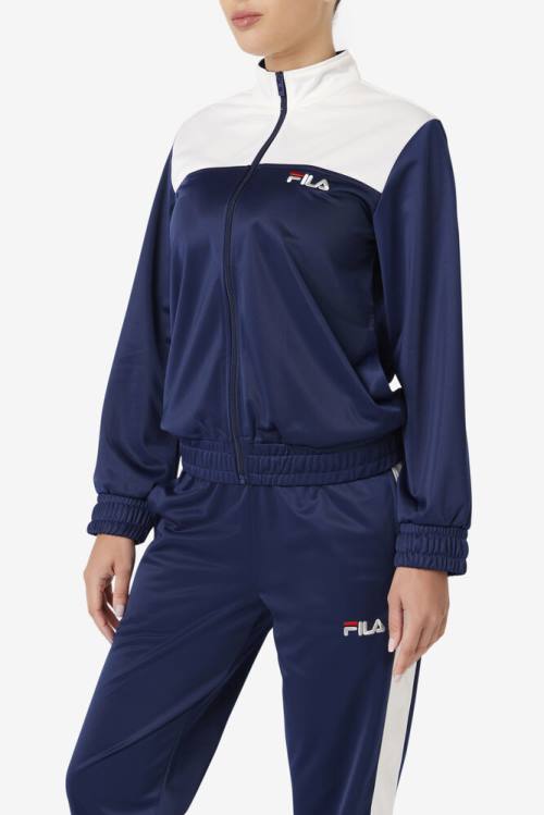 Navy Women's Fila Mckenna Track Jackets | Fila590UK