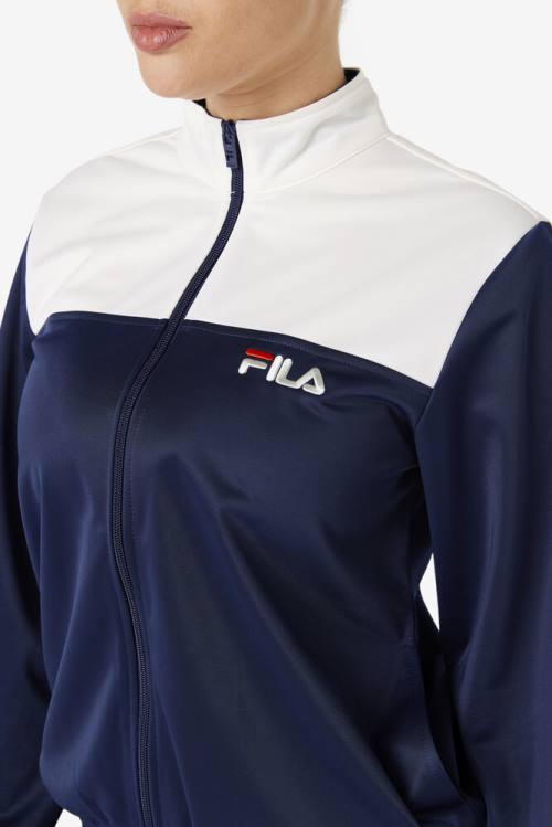 Navy Women's Fila Mckenna Track Jackets | Fila590UK