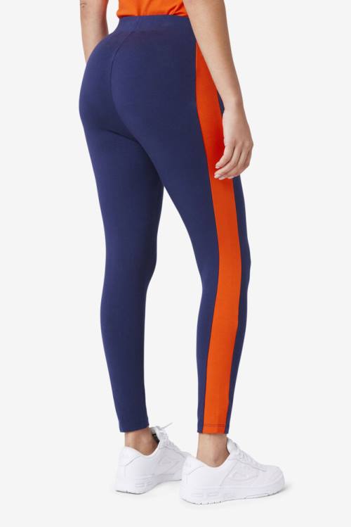 Navy Women's Fila Mercy Leggings | Fila761BP