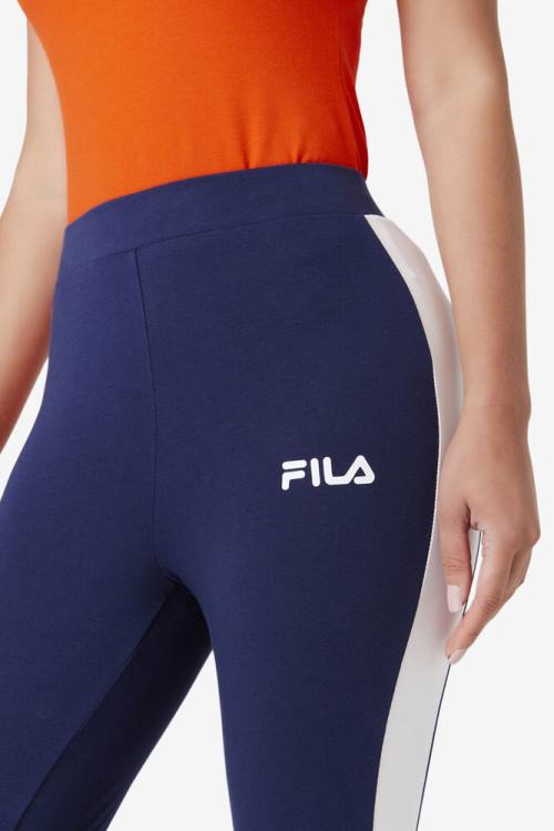 Navy Women's Fila Mercy Leggings | Fila761BP