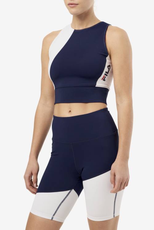 Navy Women's Fila Millie Tank Sports Tops | Fila194QO