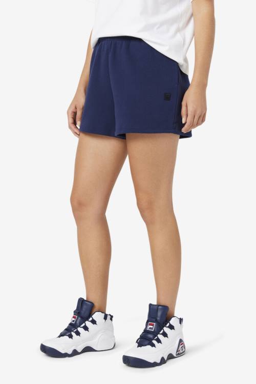 Navy Women's Fila Nalani Shorts | Fila512BS