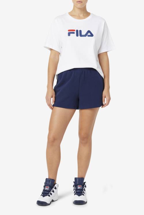 Navy Women's Fila Nalani Shorts | Fila512BS