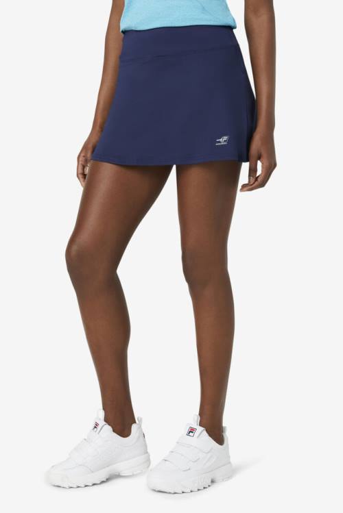 Navy Women's Fila Pickleball Flounce Skort Skirts | Fila068WC