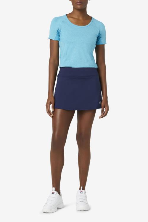 Navy Women's Fila Pickleball Flounce Skort Skirts | Fila068WC