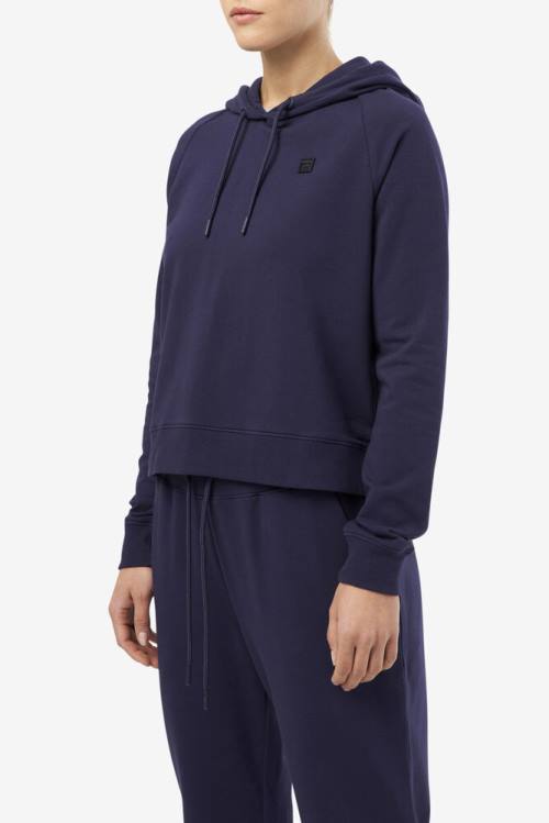 Navy Women's Fila Valeria Hoodie | Fila415OR