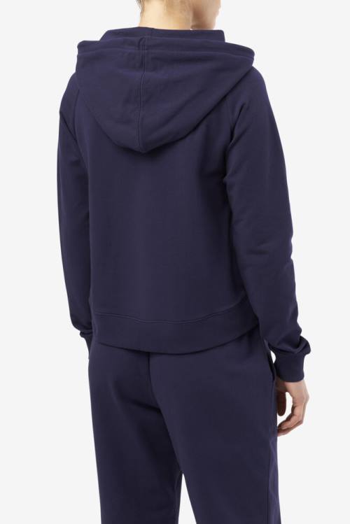 Navy Women's Fila Valeria Hoodie | Fila415OR