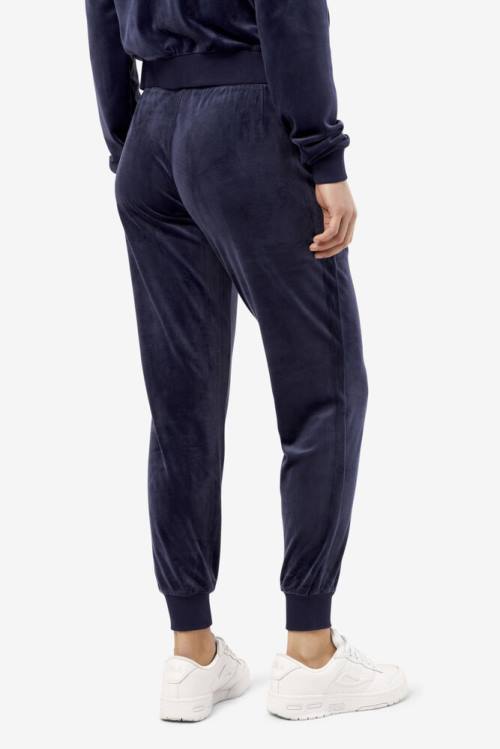 Navy Women's Fila Zura Velour Jogger Pants | Fila483XA