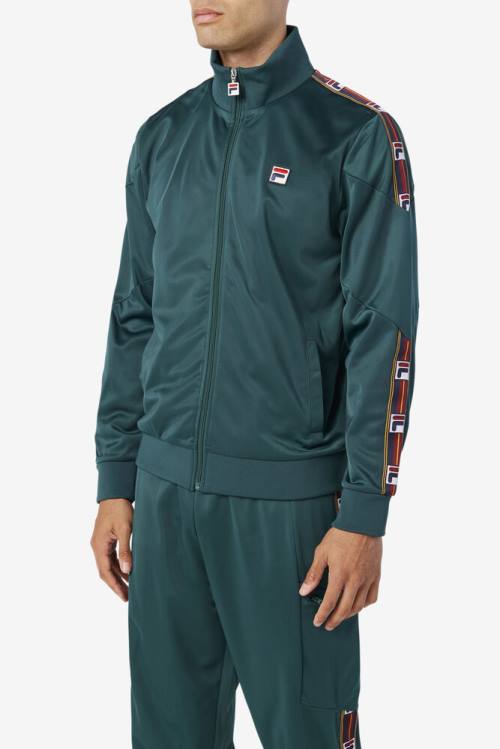 Olive Men's Fila Carson Track Jackets | Fila046OL