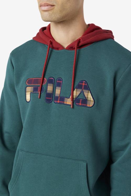 Olive Men's Fila Harnoop Hoodie | Fila761AO