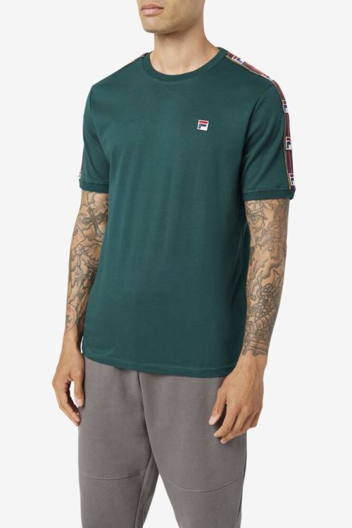 Olive Men's Fila Oliver Tee T Shirts | Fila485NI