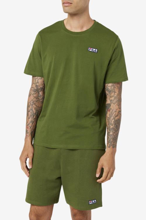 Olive Men's Fila Skylar Tee T Shirts | Fila519FY