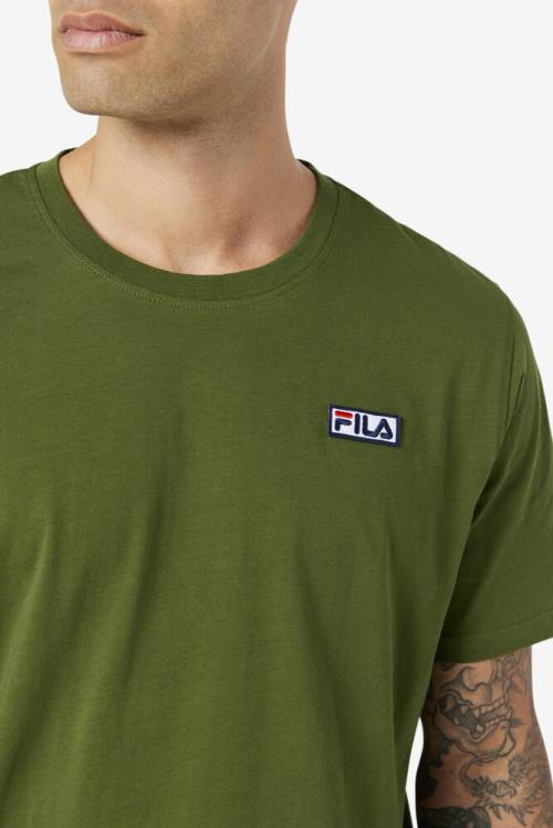 Olive Men's Fila Skylar Tee T Shirts | Fila519FY