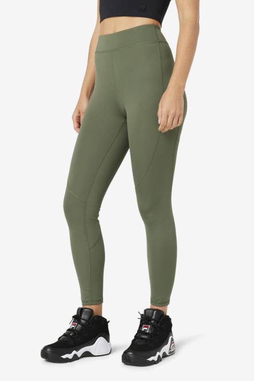 Olive Women's Fila Emerie Leggings | Fila506HY