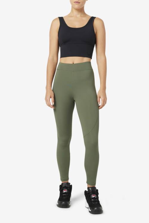 Olive Women's Fila Emerie Leggings | Fila506HY